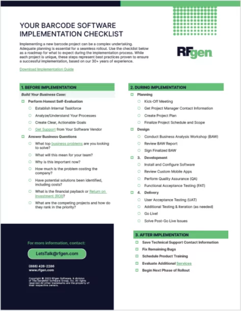 rfgen-implementation-checklist